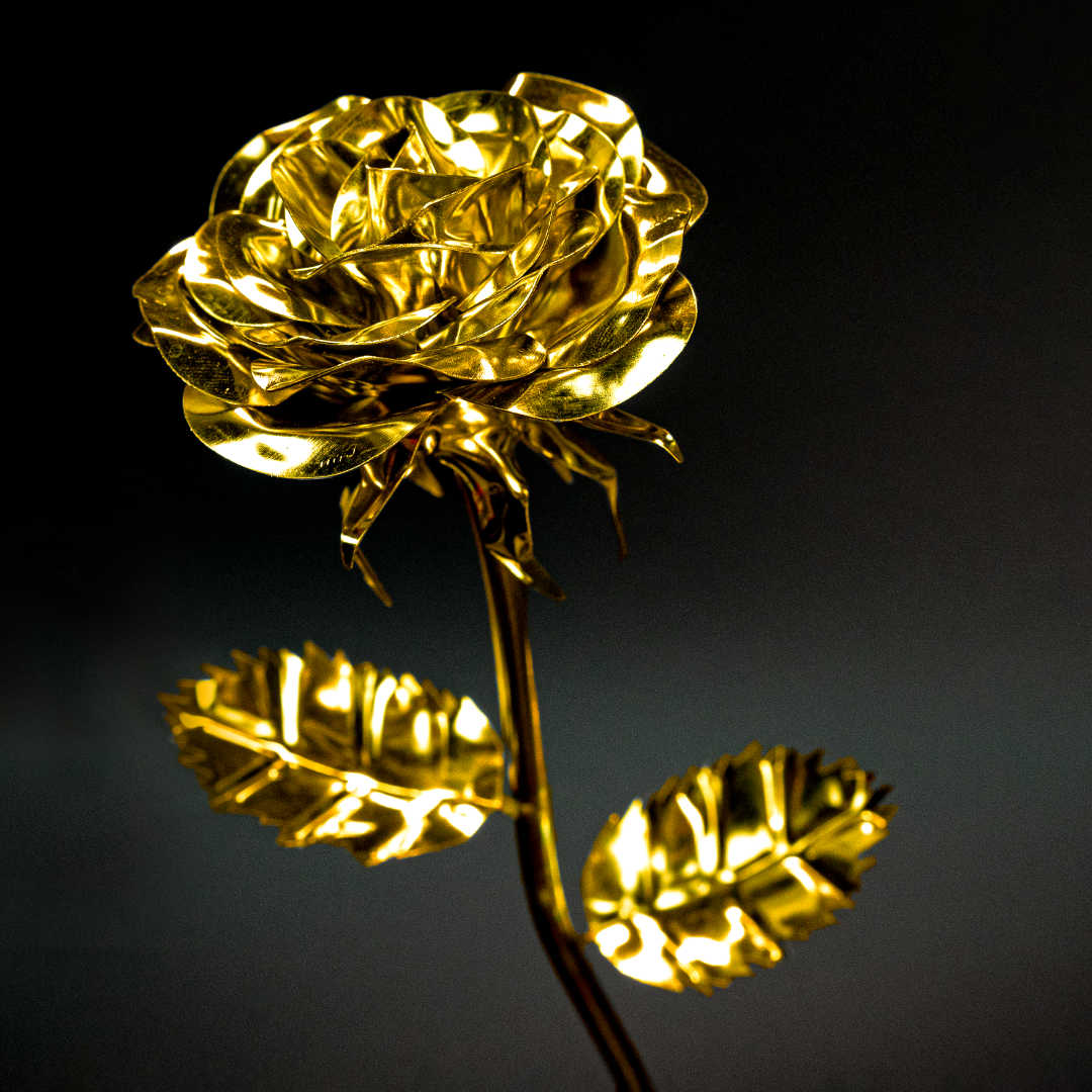 einzelne lackierte Stahlrose #handmade