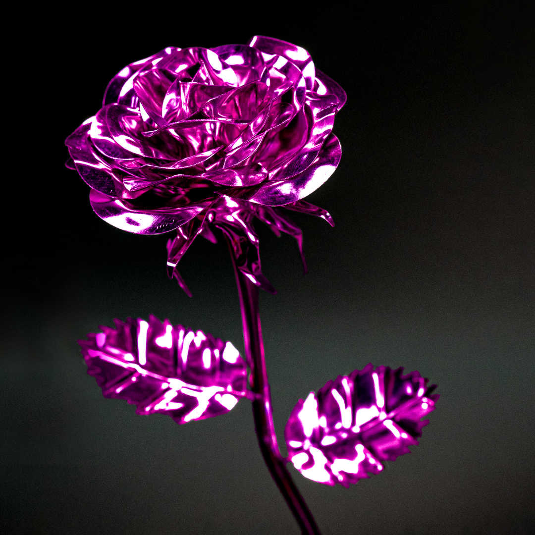 einzelne lackierte Stahlrose #handmade