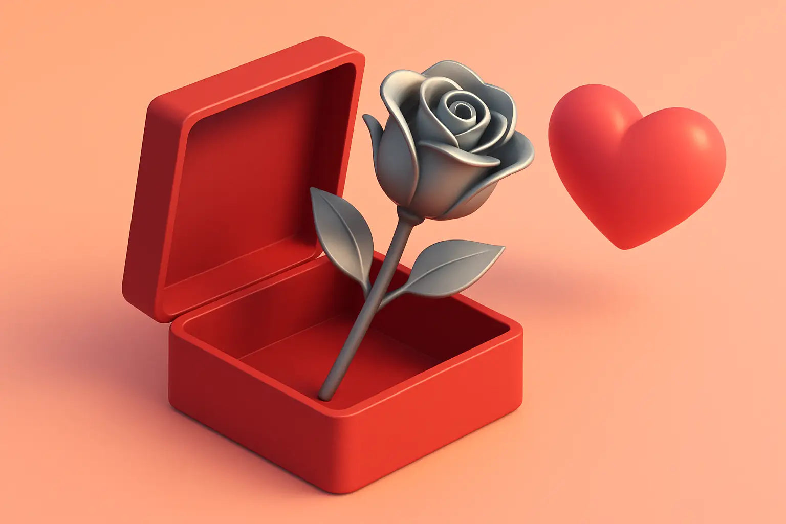 Stahlrose zum Valentinstag: Geschenk, das bleibt