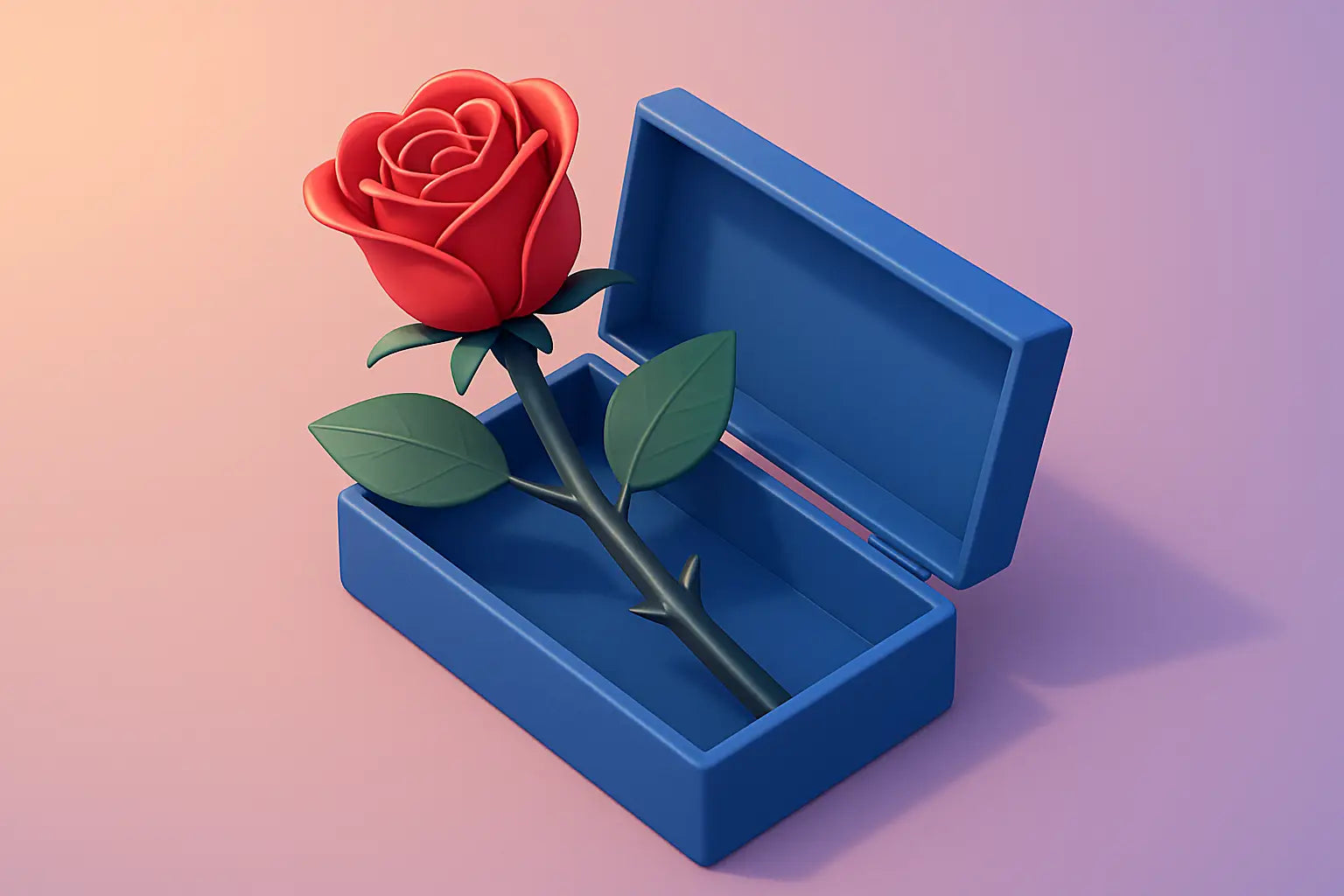 Handgefertigte Stahlrose: Geschenk, das bleibt