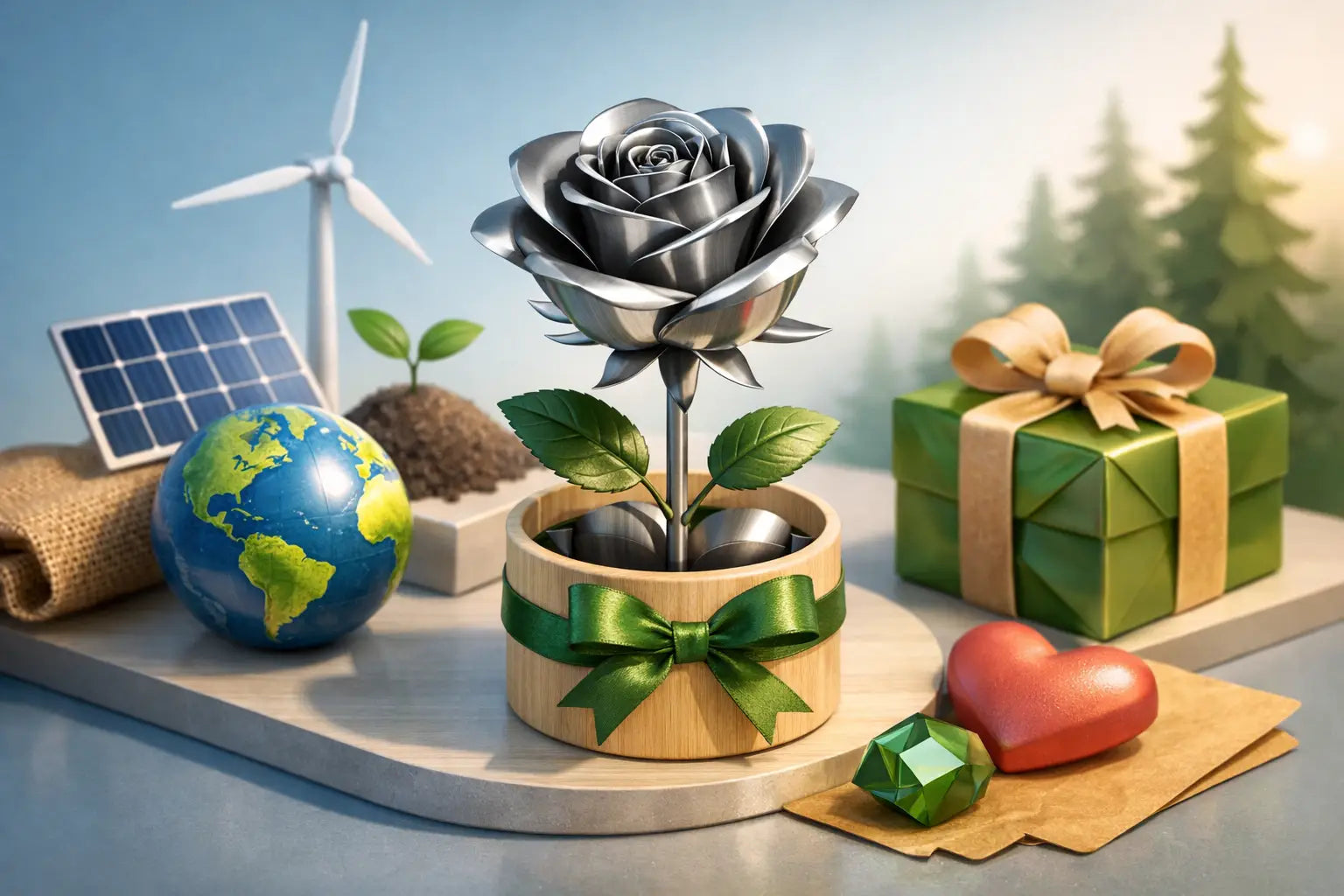 Stahlrose als nachhaltiges Geschenk?