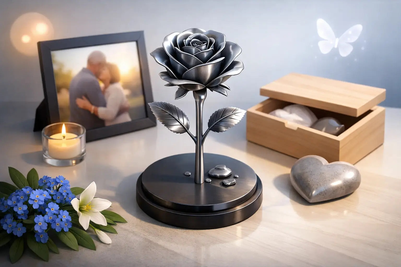 Stahlblume als Erinnerungsgeschenk nutzen