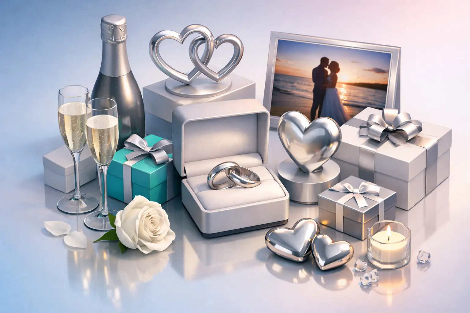 Moderne Geschenkidee für Silberhochzeit