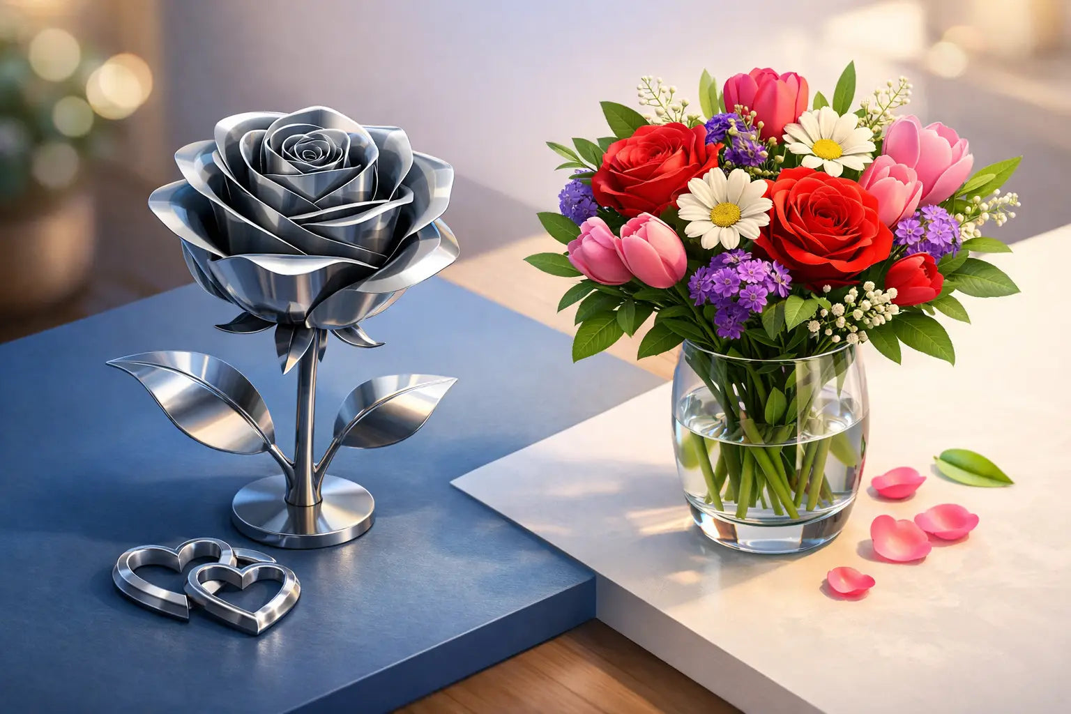 7 Vorteile einer Stahlrose statt Blumenstrauß