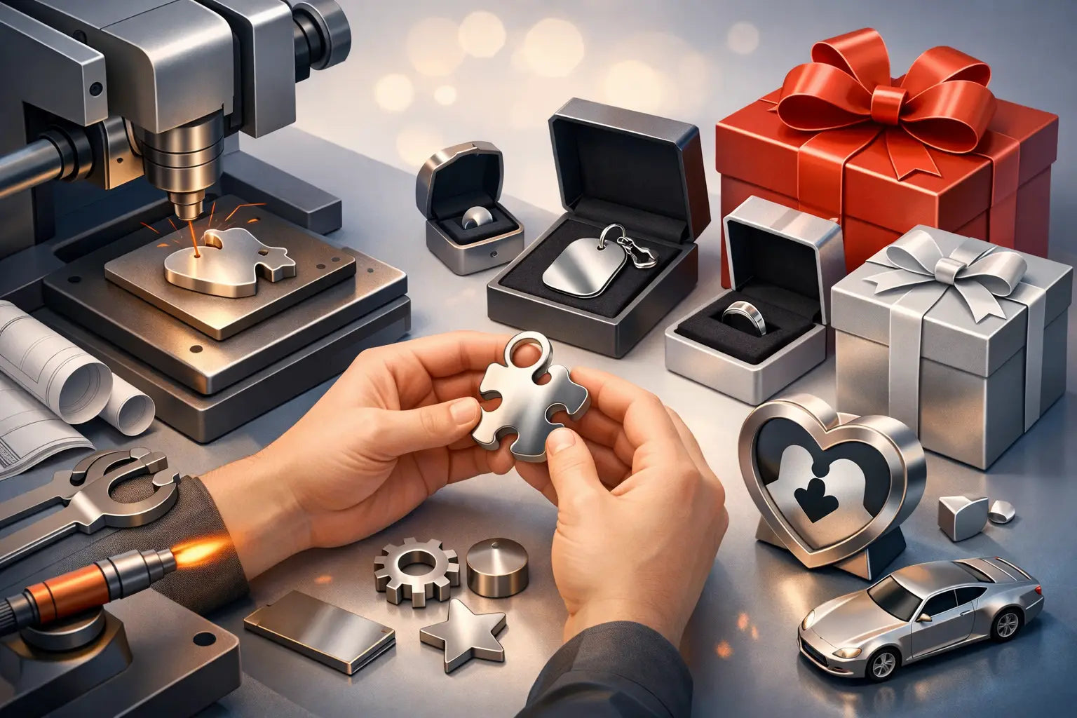 Individuelle Metallanfertigung im Geschenkprozess