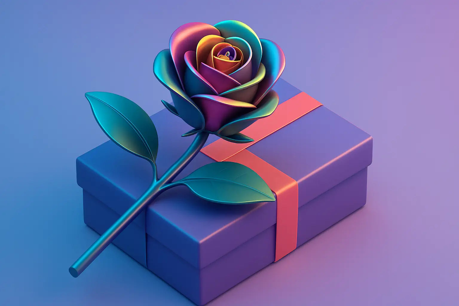 Mehrfarbige Stahlrosen: Geschenk, das bleibt