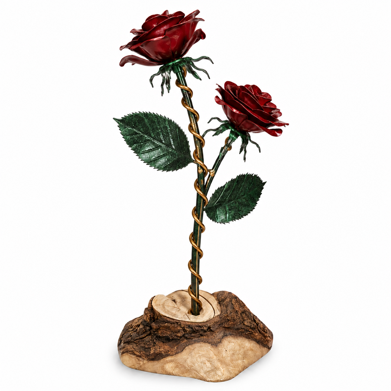 Doppel-Stahlrose – Symbol für Liebe und Zusammenhalt