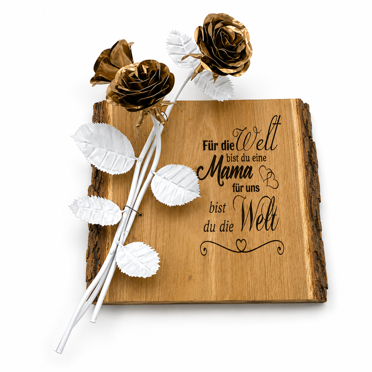 Personalisierte Stahlrose mit Gravur – Muttertagsgeschenk für Mama