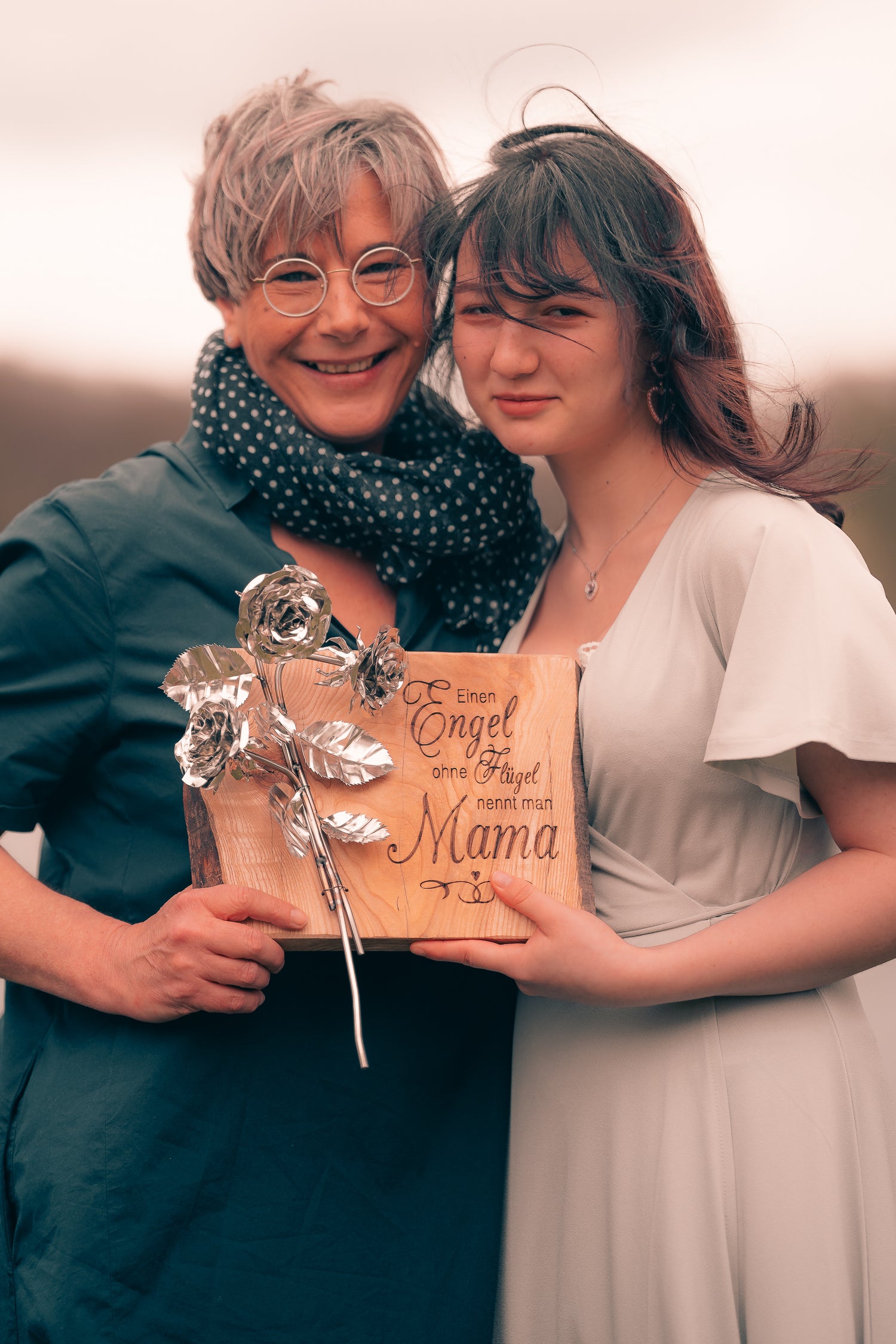 Personalisierte Stahlrose mit Gravur – Muttertagsgeschenk für Mama