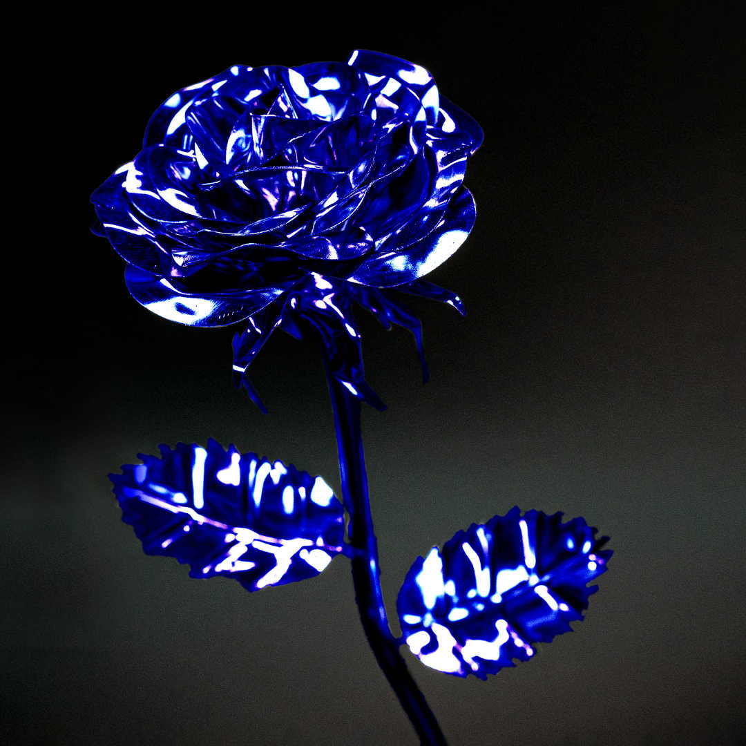 einzelne lackierte Stahlrose #handmade