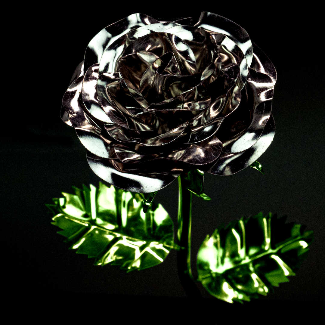 Stahlrose mehrfarbig ohne Zierkette